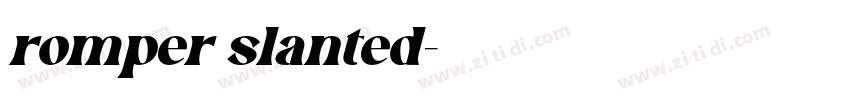 romper slanted字体转换